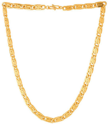 Onnet 1 Gram Gold Plated Jalebi Design Chain For Men Gold-plated Plated Alloy Chain