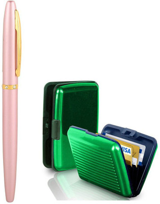 

Giftvenue Pink with Green Finish Pen Gift Set(Pack of 2)