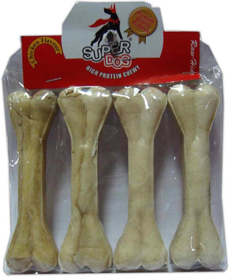 

Super Dog Chew Bone Medium 4 Pieces Chicken Dog Treat(300 g)