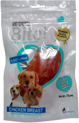

Goofy Tails Super Bites Chicken Breast Pack Of 6 Chicken Dog Treat(70 g, Pack of 6)