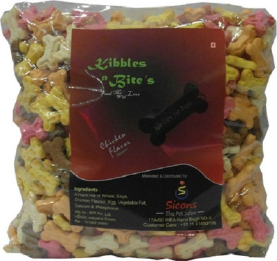 

SICONS Dog Biscuit Kibbles n Bite's Chicken, Milk, Stawbery, Egg Chicken, Fruit, Milk Dog Treat(900 g)