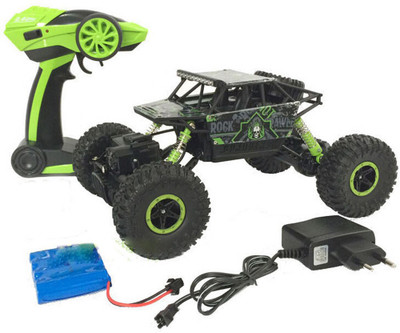 

IndusBay Waterproof Remote Controlled Rock Crawler RC Monster Truck, Four Wheel Drive, 1:18 Scale 2.4 Ghz - Green(Green)
