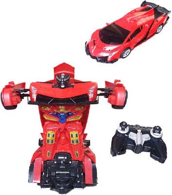 

Aadmora 2.4 GHz Remote Control RC 1:16 Transformer Robot to Car Toy for Kids(Red)