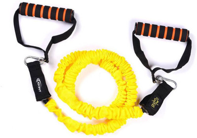 

JoyFit Toning Tube with Cloth Cover for Exercise, Workouts, Fitness, Physical Therapy for Men and Women with Exercise Guide Resistance Tube(Yellow)