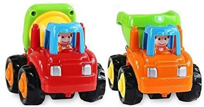 Toyshine nbreakable Automobile Cars, Set of 2, Unbreakable, Cement Mixer and Dumper