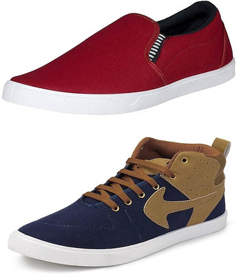 

Trenqs Sneakers For Men(Multicolor, Maroon