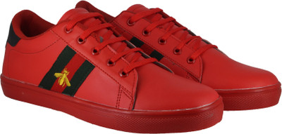 

LeatherKraft Sneakers For Men(Red