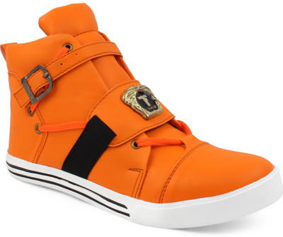 

Zixer Imported Dancing Sneakers For Men High Tops For Men(Orange, Black