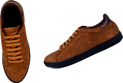 

Cresta Stylish Brown Genuine Leather Sneakers For Men Casuals For Men(Brown