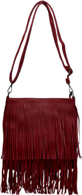 

Hidea Women Casual Red PU Sling Bag