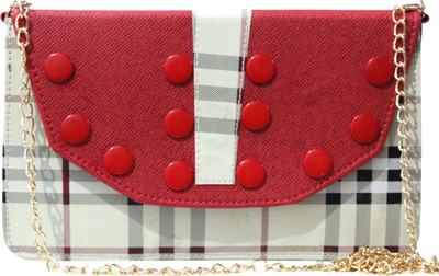 

TANSY Women Evening/Party Red Polyester Sling Bag