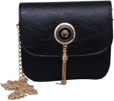 

TANSY Women Evening/Party Black Polyester Sling Bag