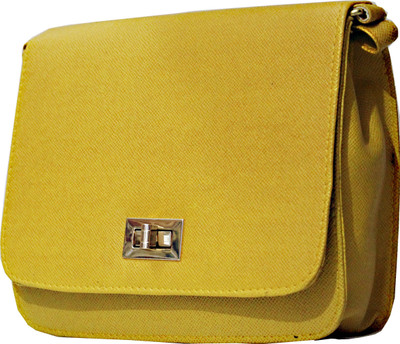

TANSY Women Formal Yellow Polyester Sling Bag