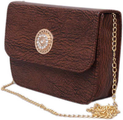 

TANSY Women Evening/Party Tan Polyester Sling Bag