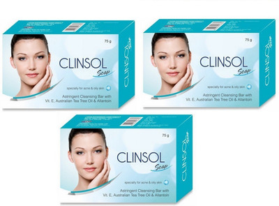 

leeford Clinsol Soap pack of 3(75 g, Pack of 3)
