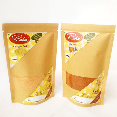 

RAHA FOODS RAHA's COMBO (Paruppu Podi 200g & IDLY Podi 200g)(2 x 200 g)