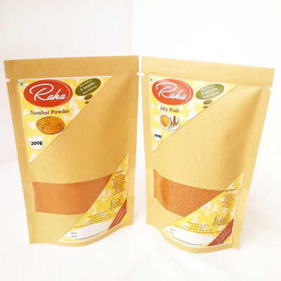 

RAHA FOODS RAHA's COMBO (Sambar Powder 200g & IDLY Podi 200g)(2 x 200 g)
