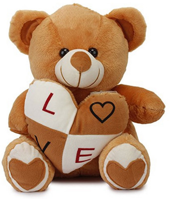 

Misheema Creations Big Teddy Bear with Love Heart - 50 cm(Brown)