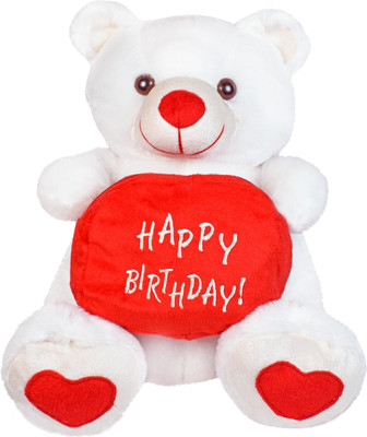 

Ultra Happy Birthday Teddy Soft Toy - 14 inch(White)