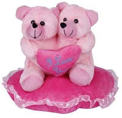

Misheema Creations Couple Soft Pink Teddys - 25 cm(Pink)