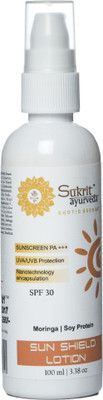 

sukrit ayurveda Sun shield lotion - SPF 30 PA+++(100 g)
