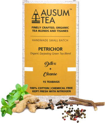 

Ausum Petrichor (Tea Bags) | Liquorice, Cloves, Ginger, Mint Green Tea Bags(15 Bags, Box)