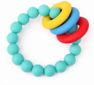

TeethingWorld Premium Quality Teething Rattle Bracelet | BPA Free and Made from 100% Food-Grade Silicone | Versatile usage and perfect for Baby Shower Gifting Teether(Mint)