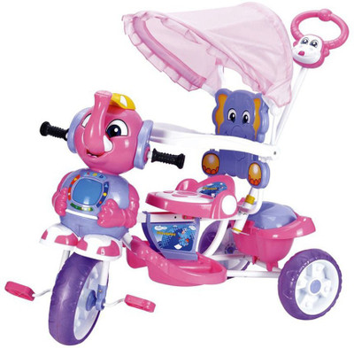 

Oximus Bajaj Baby Tricycle For Kids With Canopy And Push Handle best toddler tricycle 2 to 4 year old 515triycycle Tricycle(Pink), Pink;blue