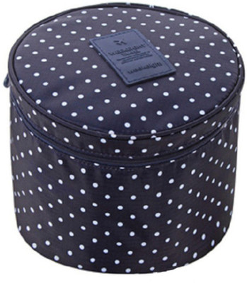 

Lemish Round Space Saver Travel Bra Underwear Lingerie Toiletry Storage Holder Bag Pouch Organizer-Blue Travel Toiletry Kit(Blue)