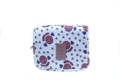 

fillwill Nylon Multiutility Female Cosmetic Storage Bag Waterproof Toiletry Make-up Organizer Hanging pouch For Easy Traveling Travel Toiletry Kit(White)
