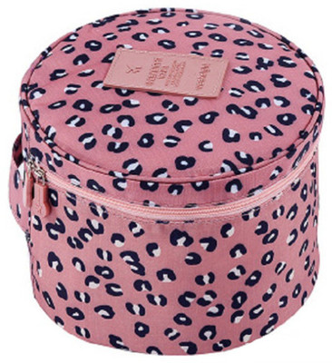 

Lemish Round Space Saver Travel Bra Underwear Lingerie Toiletry Storage Holder Bag Pouch Organizer-Leopard Travel Toiletry Kit(Multicolor)