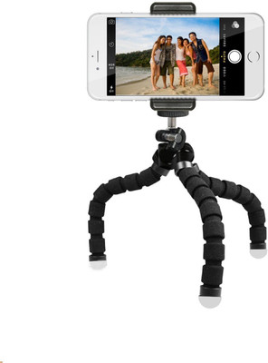 

eDUST Soft, Portable, Compact, Flexible, Light Weight Tripod Stand Kit For Universal Mobile phones Tripod(Black and White, Supports Up to 500 g)