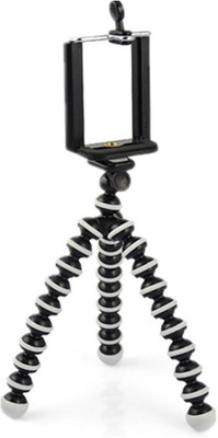

eDUST Universal, Flexible, Light Weight Mobile Phone Tripod Stand 360 Degree Rotational Foldable Tripod(Black and white, Supports Up to 700 g)