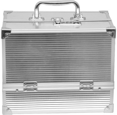 

Stockhawkers Multi Purpose Vanity Box Makeup Box, Storage Box Vanity Box(Silver)