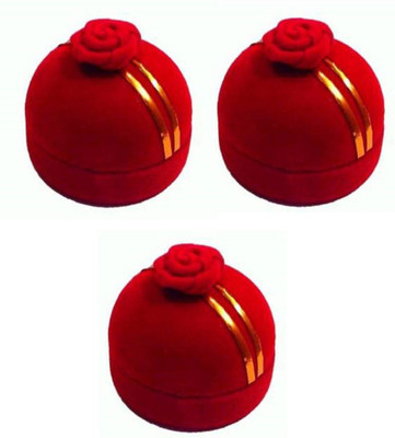 

shivanshshine Symbol Of Love Rose Ring Box (Red) Ring Box Vanity Box(Red, Maroon)