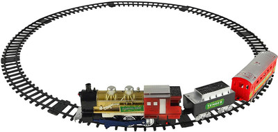 

HALO NATION Western Express Toy Train With Light Smoke and Track(Red)