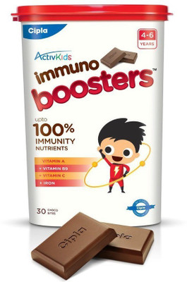 

Cipla Activkids Immuno Boosters for 4-6 Years, 360g (30 Count) Nutrition Bars(240 g, Butterscotch, Choco)