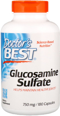

Doctor's Best Best Glucosamine Sulfate, 750 mg, 180 Capsules(180 No)