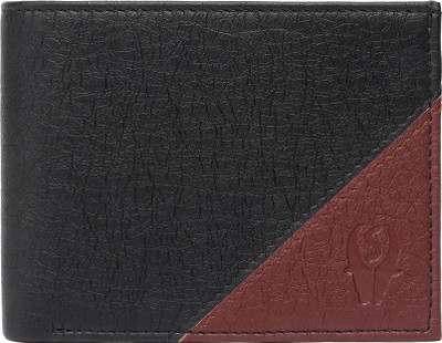 

SAMTROH Men Casual Black Artificial Leather Wallet(2 Card Slots), Black & brown