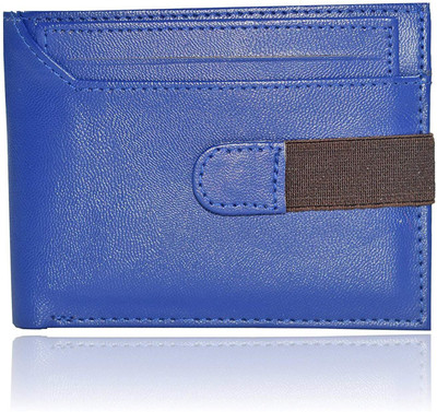 

FASHIONEVER Men Blue Artificial Leather Wallet(6 Card Slots)