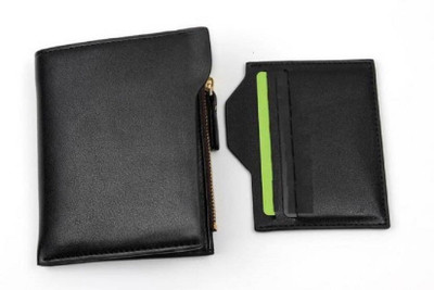 

vrom Men Black Artificial Leather Wallet(7 Card Slots), Grey