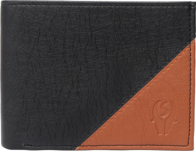 

SAMTROH Men Casual Black, Brown Artificial Leather Wallet(2 Card Slots), Black & tan