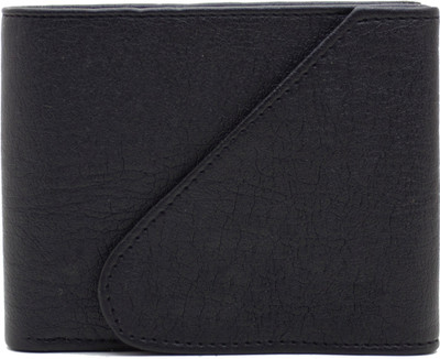 Nietz Men Black Artificial Leather Wallet(5 Card Slots)