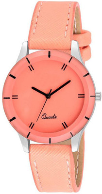 

Varni Retail Simple designer orange Leather and dial watch for women and girls Watch - For Women