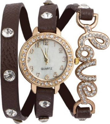 

DURVA RETAIL LOVE_BAND_BROWN LOVE_BAND_B Watch - For Girls