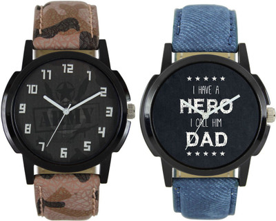 

DURVA RETAIL New Fashin 003-007 Branded Lather Wach Watch - For Boys