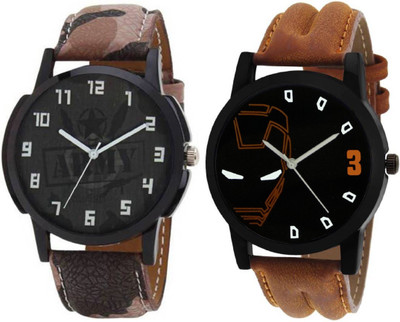 

KNACK 02S01P142 professional leather belt stylish and attractive couple Watch - For Men