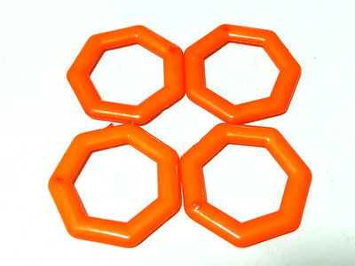 

GOELX Rings Round (2 cm) for Earring/jhumka/Jewellery Making, Art & Craft, Decorative Works 50 pcs - orange