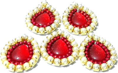 

GOELX Pearl Patches Colorful Drop Shape Handmade Appliques Embellishments for Decoration, Crafts Ideas, Jewelery Making, Easy to Use Pack of 50 -red L 17mm W 14mm