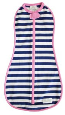 

Woombie Navy Stripe Girl Baby Cuddler(Blue, Back Carry)